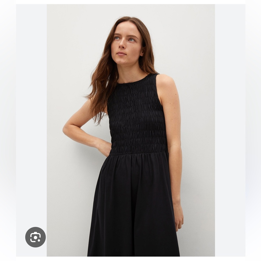 Mango Elegant Black Sleeveless Midi Dress